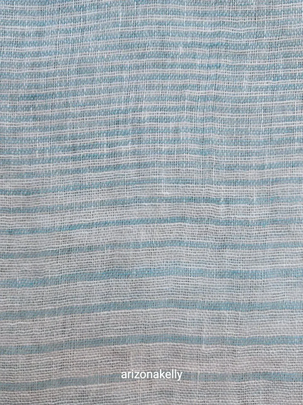 NWT Linen Scarf Blue and White Stripe Le Nuage Italy - Picture 9 of 13